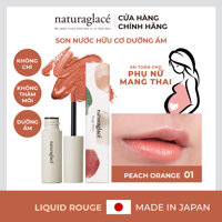 Son kem hữu cơ dưỡng ẩm - naturaglacé LIQUID ROUGE  - 01 Peach Orange