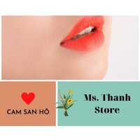 Son kem khoáng màu Cam San Hô siêu lì, làm mềm mịn môi, lên chuẩn màu chuẩn C'Choi