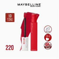 Son Kem Lì 16h Lâu Trôi Maybelline New York Super Stay Matte Ink Lipstick 5ml - Ambitious 220