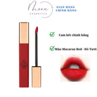 Son Kem Lì 3CE Cloud Lip Tint Macaron Red: Màu Đỏ Tươi Cổ Điển