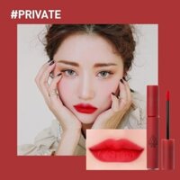 Son Kem lì 3CE Velvet Lip Tint #Private - Màu Đỏ Lạnh