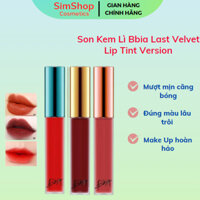 Son Kem Lì Bbia Last Velvet Lip Tint SimShop102 màu 02 đỏ cảm, màu 12 cam cháy và màu 25 đỏ nâu đất