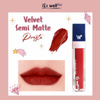 Son Kem Lì its Well plus Lip Velvet Semi Matte 8g - LIP-V3 Presto - Đỏ