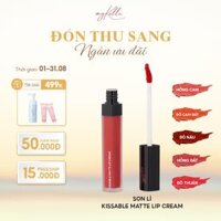 Son Kem Lì myKella Thuần Chay, Mịn Mượt, Dưỡng Môi Chống Thâm - KISSABLE MATTE LIP CREAM 5ml - RED CHOCO ĐỎ NÂU