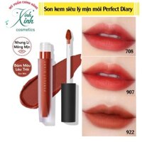 Son kem lì Perfect Diary lâu trôi tone màu lên cự chuẩn, mịn môi như nhung không làm khô môi 💋