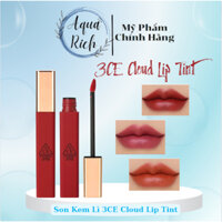 Son Kem Lì Vỏ Nhám 3CE Cloud Lip Tint Need Full- Macaron Red - Live A Little - Active Lady-Immanence
