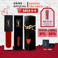 Son Kem YSL Tatouage Couture Velvet Cream 211 416 Đỏ Đất Ánh Cam Auth Phủ Nhung Mỏng Nhẹ Giữ Màu Lâu HÀNG AUTH 100%