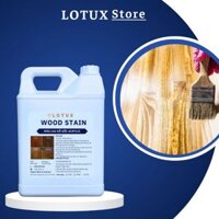 Sơn lau gỗ tạo màu, giữ vân gỗ, dễ thi công, sơn gốc nước làm gỗ lên màu tự nhiên Lotux, Can 5 lít