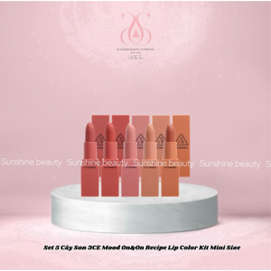 Son lì 3CE Mood Recipe Matte Lip Color (Set 5 Son)