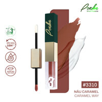 Son Lì POSSHE 3310 NÂU CARAMEL - Son 2 Đầu Không Lem - Son 2 Đầu Lâu Trôi 16h++