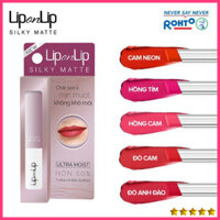 Son Lì Siêu Mịn Dưỡng Lip On Lip Silky Matte (màu đỏ cam, đỏ anh đào, hồng cam)