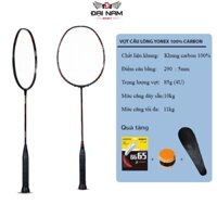 [SƠN LOGO] Vợt Cầu Lông 4U Khung 100% Carbon YN Căng Sẵn 10kg + Tặng Cuốn Cán Và Bao Đựng Vợt