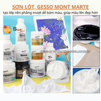 Sơn lót, Gesso Mont Marte trắng/đen/Clear sử dụng cho màu Acrylic và màu dầu [ Sugi Art Shop ]