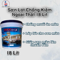 SƠN LÓT NGOẠI THẤT 18L Maxnano, sơn lót ngoài trời chống kiềm muối, giúp sơn màu lên màu chuẩn, bảo vệ sơn màu