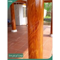Sơn Lotus - Bộ Sơn giả gỗ trên nền ximang, tấm giả gỗ cemboard, thanh ximang giả gỗ...