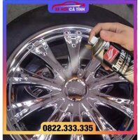 Sơn mạ chrome bạc sáng bóng la zăng ô tô xe hơi, sơn kim loại, bình xịt sơn ngoài trời chống rỉ 350ml