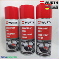 Sơn Mạ Kẽm Màu Sáng Chống Rỉ Chịu Nhiệt 400ML- Wurth Zinc Spray