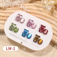 sơn mắt mèo 6 màu kèm bản màu