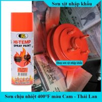 Sơn màu Cam bóng chịu nhiệt Hi-temp Bosny Thái, dung tích 400ml
