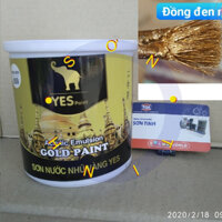 Sơn màu nhũ đồng đen hệ nước Yes Paint 850g sơn chậu kiểng cảnh tường phào chỉ