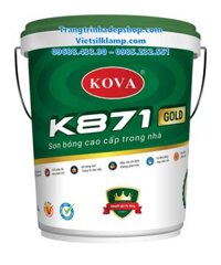 Sơn màu nội thất – Sơn bóng cao cấp KOVA K871-GOLD (4kg, 20kg)