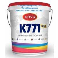 Sơn màu nội thất - Sơn không bóng trong nhà KOVA K771-GOLD (4kg)