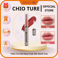 Son Môi 2 Đầu Chio.Ture Son Kem Bóng Lâu Trôi Dưỡng Ẩm Double-End Glaze 2.2g+2.2g