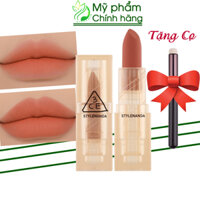 Son Môi 3CE Thỏi Soft Matte Lipstick Soft Mello Màu Cam San Hô Sống Động Tươi Tắn [CHECK HIDDEN TAG]