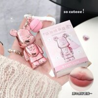 Son môi dạng sương mù hình gấu dễ thương Sakino, son môi dạng nhũ sáng cho khuôn mặt trần, son môi dạng nhũ mềm mại