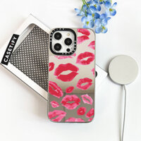 Son Môi In Hình Miếng Dán Gương Vỏ Cho IPhone 11 12 13 12Pro 14PLUS 15 Pro Max Vỏ Sạc Từ Tính Không Dây Mặt Sau PC Cứng Mềm Viền Ốp điện thoại Hộp Đóng Gói