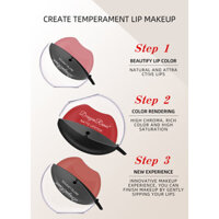Son môi Lazy Lip Shape Không dễ phai màu Matte Makeup Matte Lipstick Son môi màu đỏ lớn