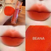 Son môi lì màu cam đất, son màu cam cháy BEANA BA03 mềm mịn lâu trôu