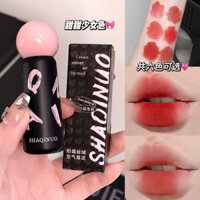 Son môi nhũ nhung kem SHAQINUO, son môi tự nhiên lì, không trang điểm, lâu trôi, có sắc tố, mỹ phẩm MLVP