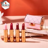 Son môi nội địa trung HOMPAR với thiết kế gồm hộp và túi xách tạo sự trẻ trung sang trọng, Son dưỡng môi làm mềm mịn môi