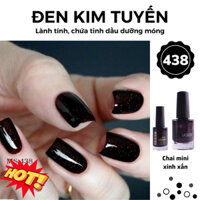 Sơn móng tay Đen kim tuyến tím - mã số 438