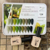 Sơn móng tay đẹp , Sơn gel Honey Girl sét 9 chai , chính hãng tặng kèm bảng màu