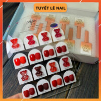 Sơn móng tay gel 8 màu đỏ làm đẹp cho chị em tặng kèm bảng màu - Tuyết Lê Nail