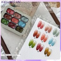 Sơn móng tay mini Nhật Bản giữ ẩm lâu dài Keo dán móng tay điêu khắc Liệu pháp ánh sáng Làm trắng Không có mùi gây kích ứng Keo dán nổi Sơn ICECUBES