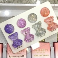 Sơn móng tay nhũ kim tuyến , Sét sơn móng tay nail nhũ kim tuyến 4 màu tặng bảng