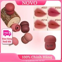 Son nấm NOVO son nhung siêu lì che nếp nhăn môi giữ màu cực lâu, mềm môi, không khô, không dính cốc