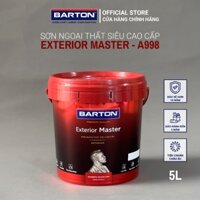 Sơn Ngoại Thất Siêu Cao Cấp Barton Exterior Master A998 Thể Tích 5L Màng Sơn Siêu Bóng Sang Trọng