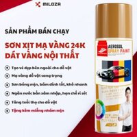 Sơn Nhũ Vàng - Sơn Mạ Vàng 24K - Phủ Xe Máy, Ô Tô, Nội Thất - Bóng, Mịn, Nhanh Khô, Bền Lâu