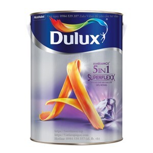 Sơn nội thất Dulux Ambiance 5 in 1 Superflexx siêu bóng Z611B mờ lon 1L
