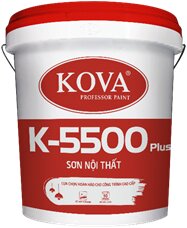 Sơn nội thất KOVA K-5500 Plus (Mờ, Bóng Mờ, Bán Bóng) (loại 16L)