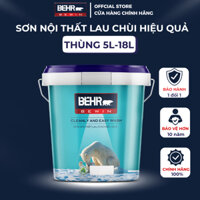 Sơn nội thất lau chùi hiệu quả Behr, sơn dễ chùi rửa, tự làm sạch,bền màu, sơn lỏng chống nấm mốc, thùng 5L-18L, S4-xxxx