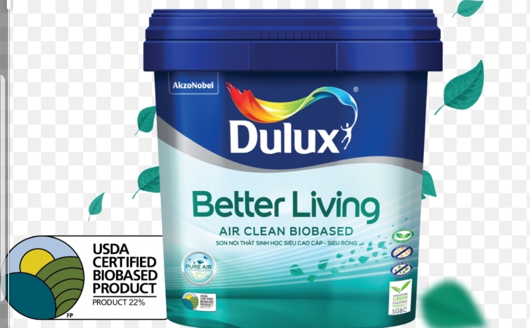 Sơn nội thất sinh học Dulux Better Living Air Clean Siêu Bóng - 5 lít