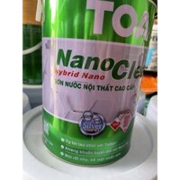 Sơn nội thất Toa NanoClean Siêu Bóng, Màu trắng, 5L