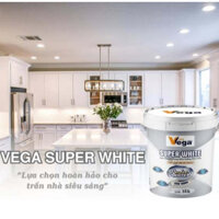 Sơn nội thất trắng cao cấp Vega 5L Thoải mái lau chùi Kháng khuẩn Không mùi Không độc hại
