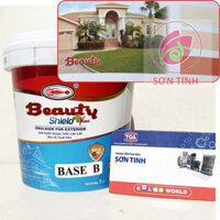 Sơn nước bóng mờ màu kem gạch cam đất Ngoại thất Ngoài trời Cao cấp BEAUTY SHIELD URAI PAINTS 1lít
