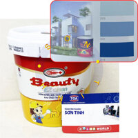 Sơn nước Lau Chùi Thoải Mái BEAUTY EZ CLEAN Nội thất trong nhà cao cấp màu xanh da trời xanh dương lam 1 Lít